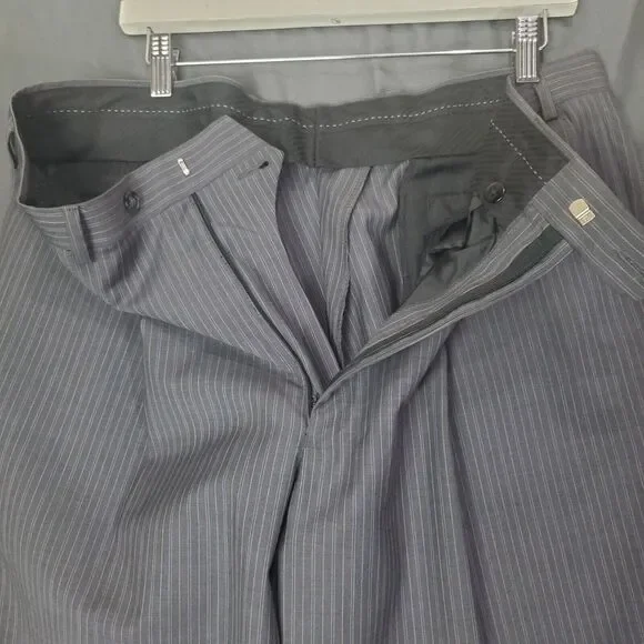 Michael Kors MMK Wool Suit Pinstripe Two-Piece Blazer & Trousers Set Size‎ 43R